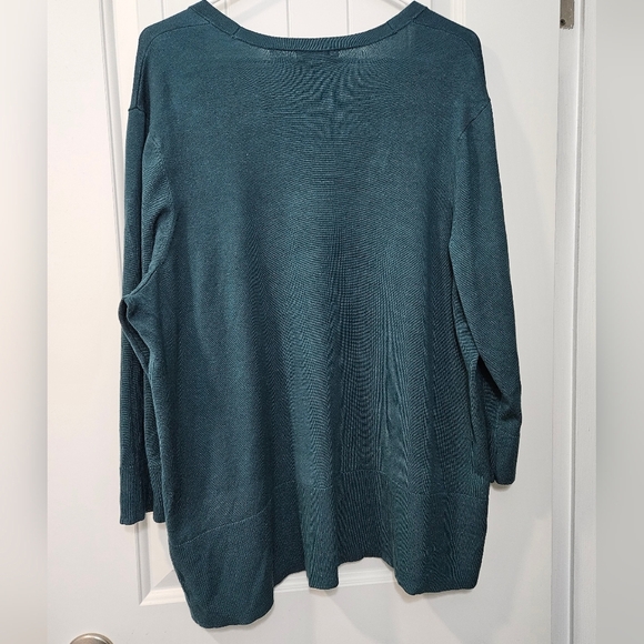 Lane Bryant Green Open Front Cardigan Sweater Plus Size 18/20 - Picture 2 of 4